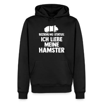 Nagetier Hamsterbesitzer Hamster - Männer Premium Bio Hoodie - Schwarz - Vorne - Nico (187cm)