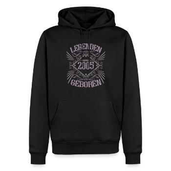Jahrgang 2005 Geburtstag Sprüche - Männer Premium Bio Hoodie - Schwarz - Vorne - Nico (187cm)