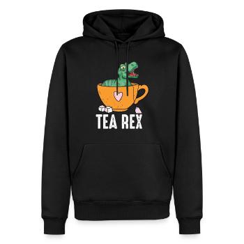 Tea Rex Chai Buveur de thé Tea Lovers Chai Tea Party - Sweat à capuche Premium bio Homme - noir - Devant - Nico (187cm)