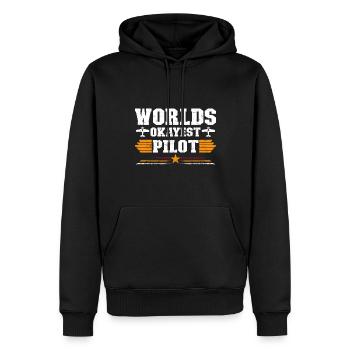 Worlds okayest Pilot - Sweat à capuche Premium bio Homme - noir - Devant - Nico (187cm)