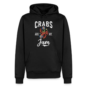 Cadeaux Crab Lover - Sweat à capuche Premium bio Homme - noir - Devant - Nico (187cm)
