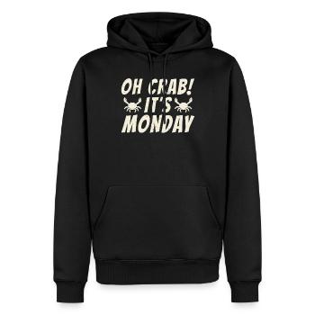 Cadeaux Crab Lover - Sweat à capuche Premium bio Homme - noir - Devant - Nico (187cm)