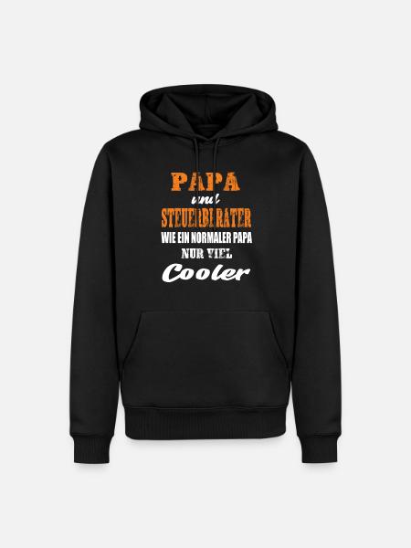 Papa und Steuerberater - Männer Premium Bio Hoodie - Schwarz