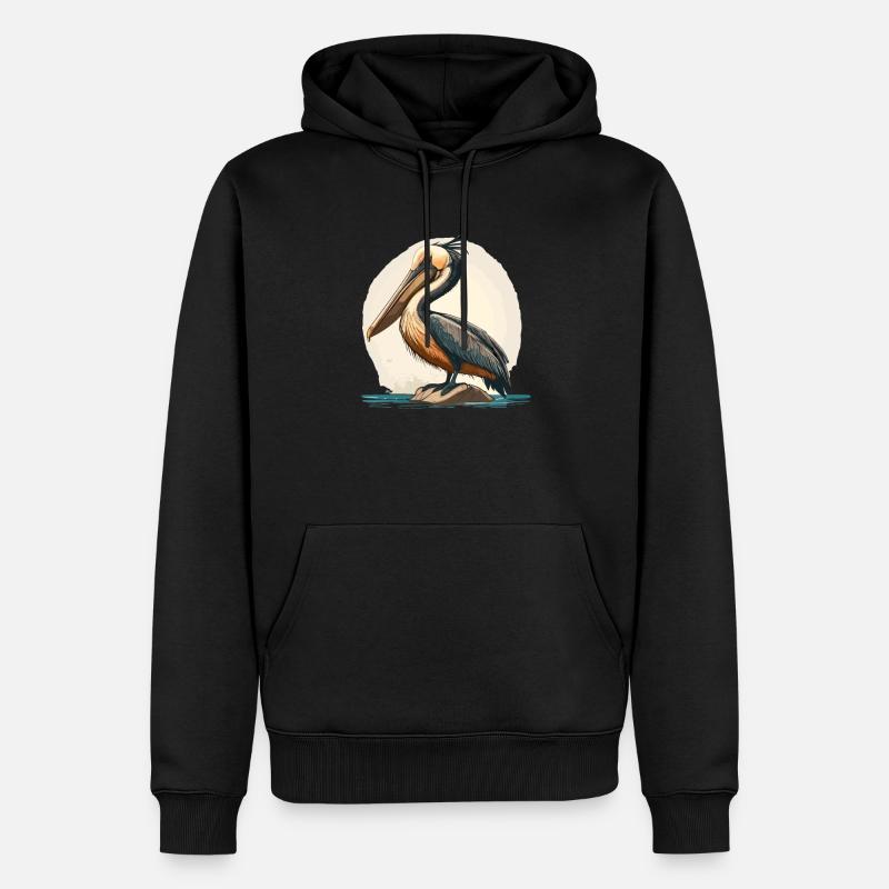 Pelikan - Männer Premium Bio Hoodie - Schwarz