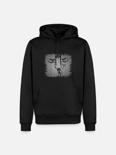 Kuh lustiges Kühe Motiv Kuhliebhaber Geschenk - Herre Premium økologisk hoodie - sort