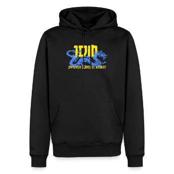 JDM Japanese Domestic Market - Männer Premium Bio Hoodie - Schwarz - Vorne - Nico (187cm)