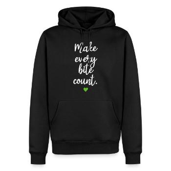 Veganer Make Every Count Go Vegan Veganerin - Sweat à capuche Premium bio Homme - noir - Devant - Nico (187cm)