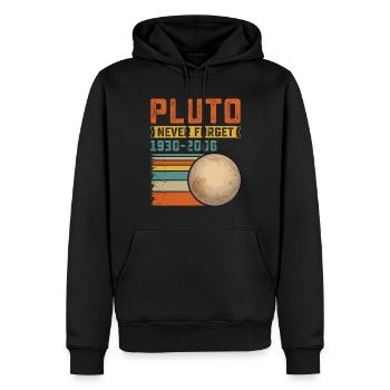 Erinnere Pluto Niemals Vergessen Astronomie Idee - Männer Premium Bio Hoodie - Schwarz - Vorne - Nico (187cm)