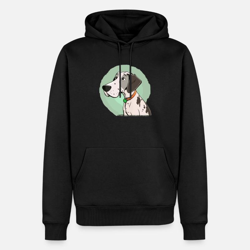 Hund im comic style - Männer Premium Bio Hoodie - Schwarz