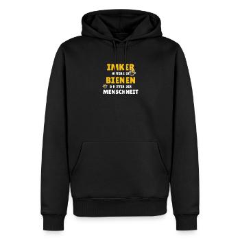 Imker - Hüter der Bienen & Retter der Menschheit - Männer Premium Bio Hoodie - Schwarz - Vorne - Nico (187cm)