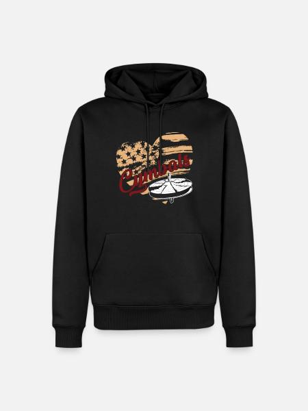 Cymbals Cymbals Flag - Men’s Premium Organic Hoodie - black