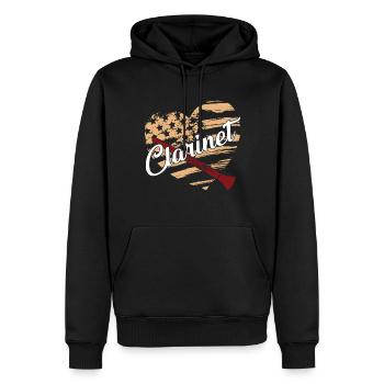 Clarinet Clarinet Flag - Men’s Premium Organic Hoodie - black - Front - Nico (187cm)