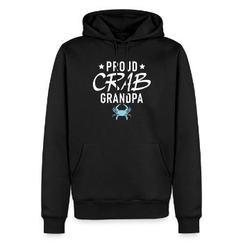 Cadeaux Crab Lover - Sweat à capuche Premium bio Homme - noir - Devant - Nico (187cm)