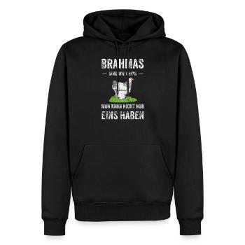 Brahma Hühner I Chicken Geflügel Motiv für - Männer Premium Bio Hoodie - Schwarz - Vorne - Nico (187cm)