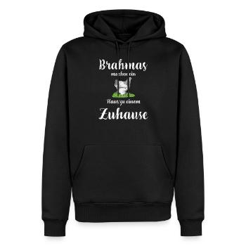 Brahma Hühner I Chicken Geflügel Motiv für - Männer Premium Bio Hoodie - Schwarz - Vorne - Nico (187cm)