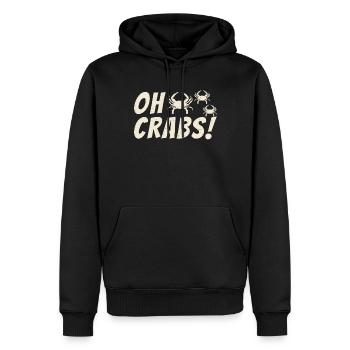 Cadeaux Crab Lover - Sweat à capuche Premium bio Homme - noir - Devant - Nico (187cm)