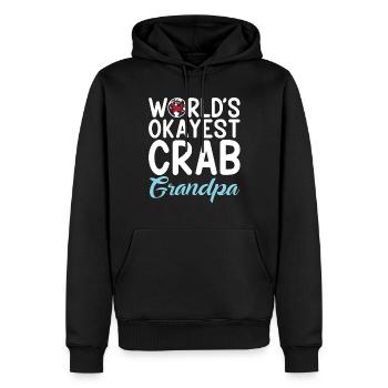 Cadeaux Crab Lover - Sweat à capuche Premium bio Homme - noir - Devant - Nico (187cm)