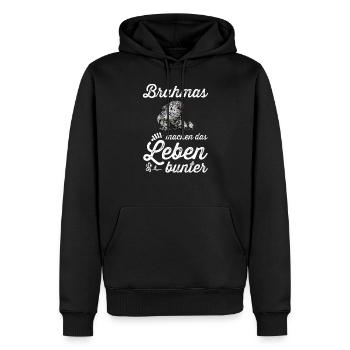 Brahma Hühner I Chicken Geflügel Motiv für - Männer Premium Bio Hoodie - Schwarz - Vorne - Nico (187cm)