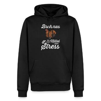 Brahma Hühner I Chicken Geflügel Motiv für - Männer Premium Bio Hoodie - Schwarz - Vorne - Nico (187cm)
