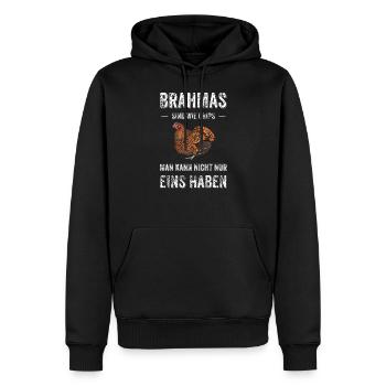 Brahma Hühner I Chicken Geflügel Motiv für - Männer Premium Bio Hoodie - Schwarz - Vorne - Nico (187cm)