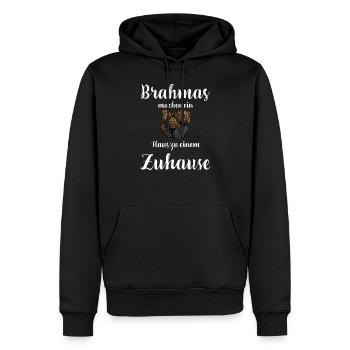Brahma Hühner I Chicken Geflügel Motiv für - Männer Premium Bio Hoodie - Schwarz - Vorne - Nico (187cm)