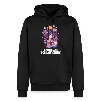 Lustiges Schlafshirt - Anime Pyjama für Mädchen - Männer Premium Bio Hoodie - Schwarz - Vorne - Nico (187cm)