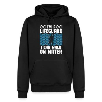 Pool Attendant Lifeguard Walk On Water Lifeguard - Men’s Premium Organic Hoodie - black - Front - Nico (187cm)