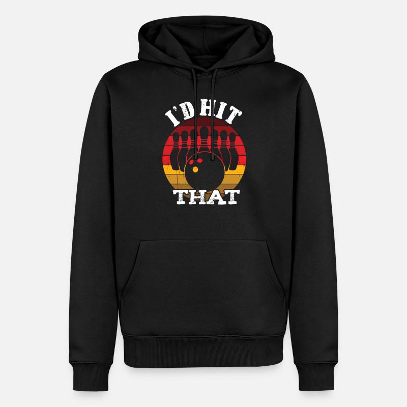 I'd hit that - Männer Premium Bio Hoodie - Schwarz