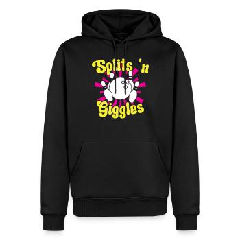 Splitsn rigole - Sweat à capuche Premium bio Homme - noir - Devant - Nico (187cm)