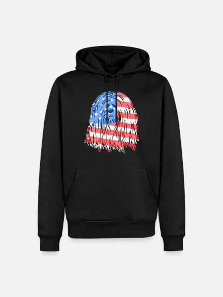 Lhasa Apso Lhasa Apso Flag - Men’s Premium Organic Hoodie - black