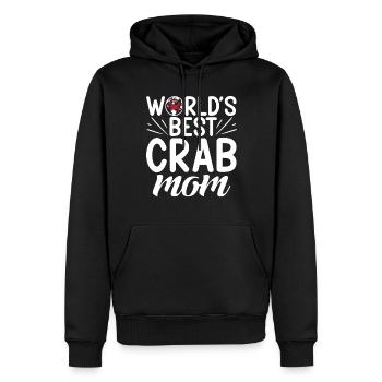 Cadeaux Crab Lover - Sweat à capuche Premium bio Homme - noir - Devant - Nico (187cm)