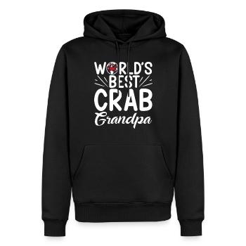 Cadeaux Crab Lover - Sweat à capuche Premium bio Homme - noir - Devant - Nico (187cm)