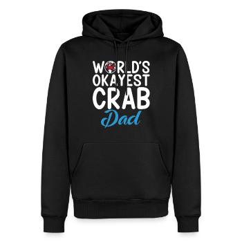 Cadeaux Crab Lover - Sweat à capuche Premium bio Homme - noir - Devant - Nico (187cm)
