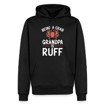 Cadeaux Crab Lover - Sweat à capuche Premium bio Homme - noir - Devant - Nico (187cm)