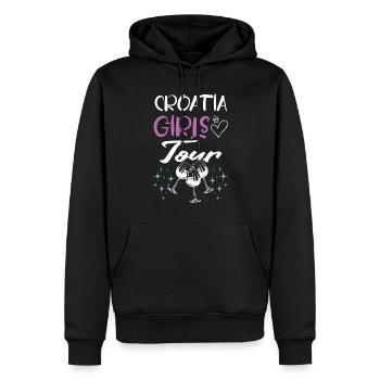 Tournée des filles en Croatie - Sweat à capuche Premium bio Homme - noir - Devant - Nico (187cm)