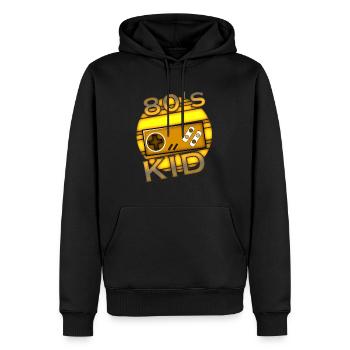 Gamer Gaming 80s - Sweat à capuche Premium bio Homme - noir - Devant - Nico (187cm)