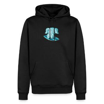 süßer kawaii elefant auf surfboard surfer surfen - Männer Premium Bio Hoodie - Schwarz - Vorne - Nico (187cm)