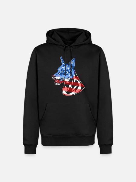 Miniature Pinscher Miniature Pinscher Flag - Men’s Premium Organic Hoodie - black
