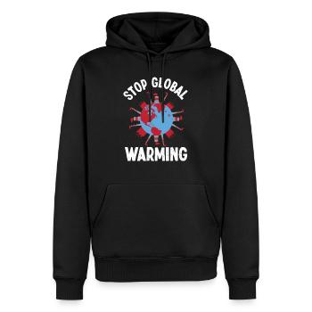 Environmental Activism, Stop Global Warming, Environmental Protection - Men’s Premium Organic Hoodie - black - Front - Nico (187cm)