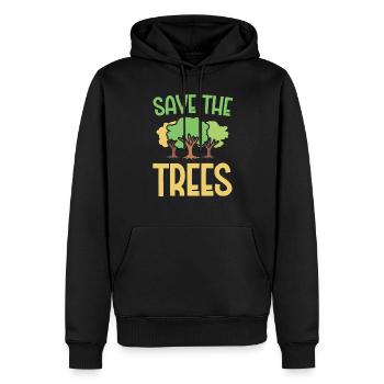 Environmental Activism Save The Trees Environmental Protection Earth - Men’s Premium Organic Hoodie - black - Front - Nico (187cm)