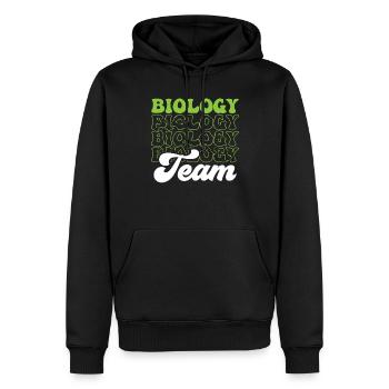 Biologie Team Biologin Biologe Biologielehrer - Männer Premium Bio Hoodie - Schwarz - Vorne - Nico (187cm)