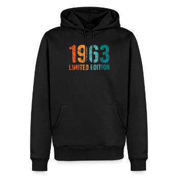 Edition Limitée Vintage 1963 Retro Vintage - Sweat à capuche Premium bio Homme - noir - Devant - Nico (187cm)