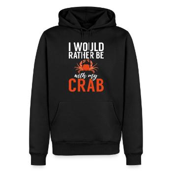 Cadeaux Crab Lover - Sweat à capuche Premium bio Homme - noir - Devant - Nico (187cm)