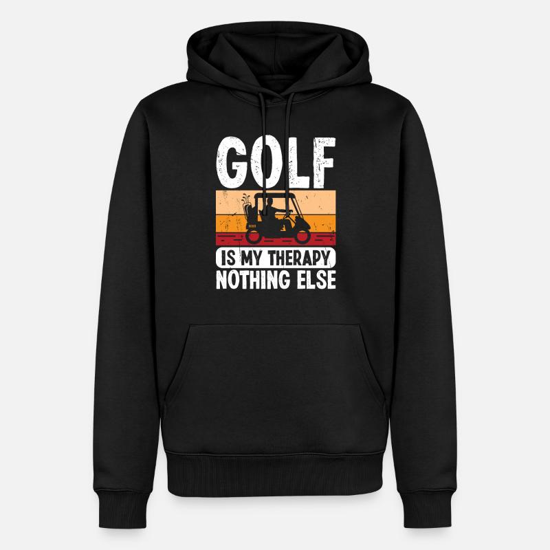 Golf nothing else - Männer Premium Bio Hoodie - Schwarz