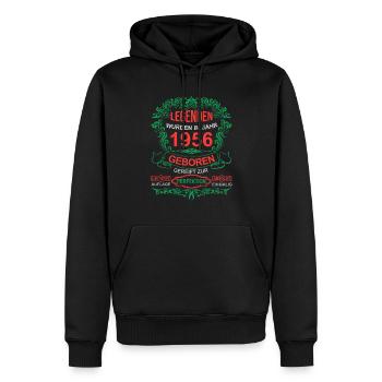 Legenden wurden im Jahr 1956 geboren - Männer Premium Bio Hoodie - Schwarz - Vorne - Nico (187cm)