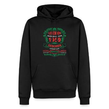 Legenden wurden im Jahr 1959 geboren - Männer Premium Bio Hoodie - Schwarz - Vorne - Nico (187cm)