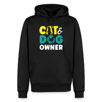 Katzen Und Hundehalter Besitzer Hund Katze Hunde - Männer Premium Bio Hoodie - Schwarz - Vorne - Nico (187cm)