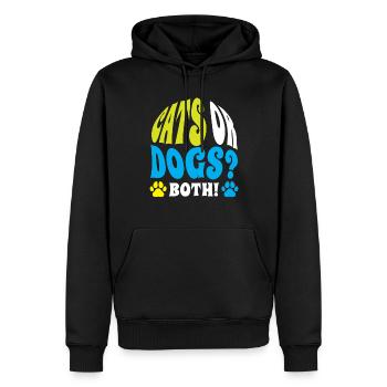Katzen Oder Hunde Beide Liebhaber Katze Hund - Männer Premium Bio Hoodie - Schwarz - Vorne - Nico (187cm)