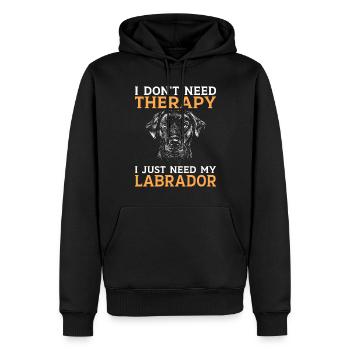 Labrador Liebhaber Geschenke - Männer Premium Bio Hoodie - Schwarz - Vorne - Nico (187cm)
