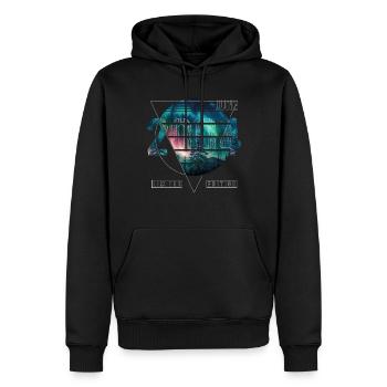 Édition Limitée 2004 Juin Anniversaire Aurores Boréales - Sweat à capuche Premium bio Homme - noir - Devant - Nico (187cm)